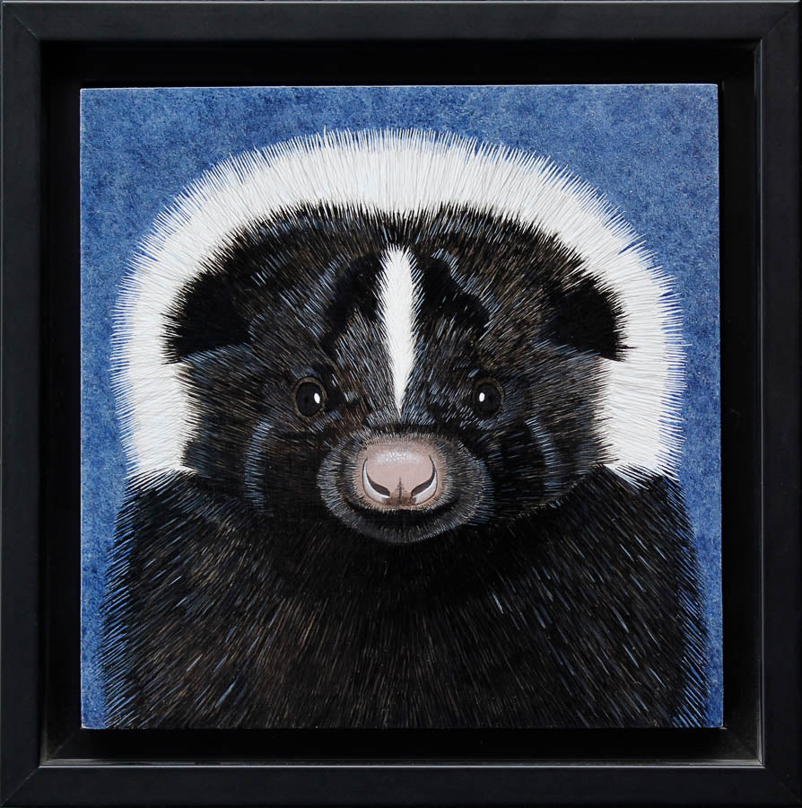 Striped Skunk Study - 6"x6" Acrylic